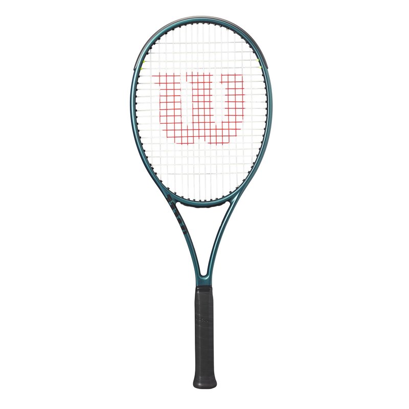 Wilson Blade 98 (16x19) V9 Strung Performance Tennis Racket - Grip Size 2-4 1/4", Strung with Sensation 16 Natural at Mid Range Tension