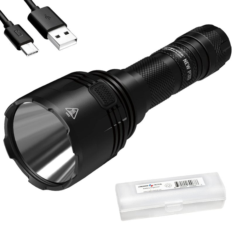 Nitecore NEW P30 1000 Lumen 676 Yard Long Throw Hunting Flashlight with LumenTac Organizer