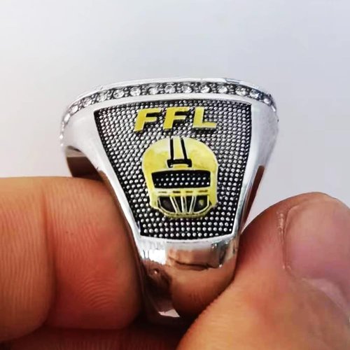 guancrown 2024 Fantasy Football Championship Trophy Ring Award Prize Sports Winner FFL Champion Ring (Size 11, Ring and Stand)