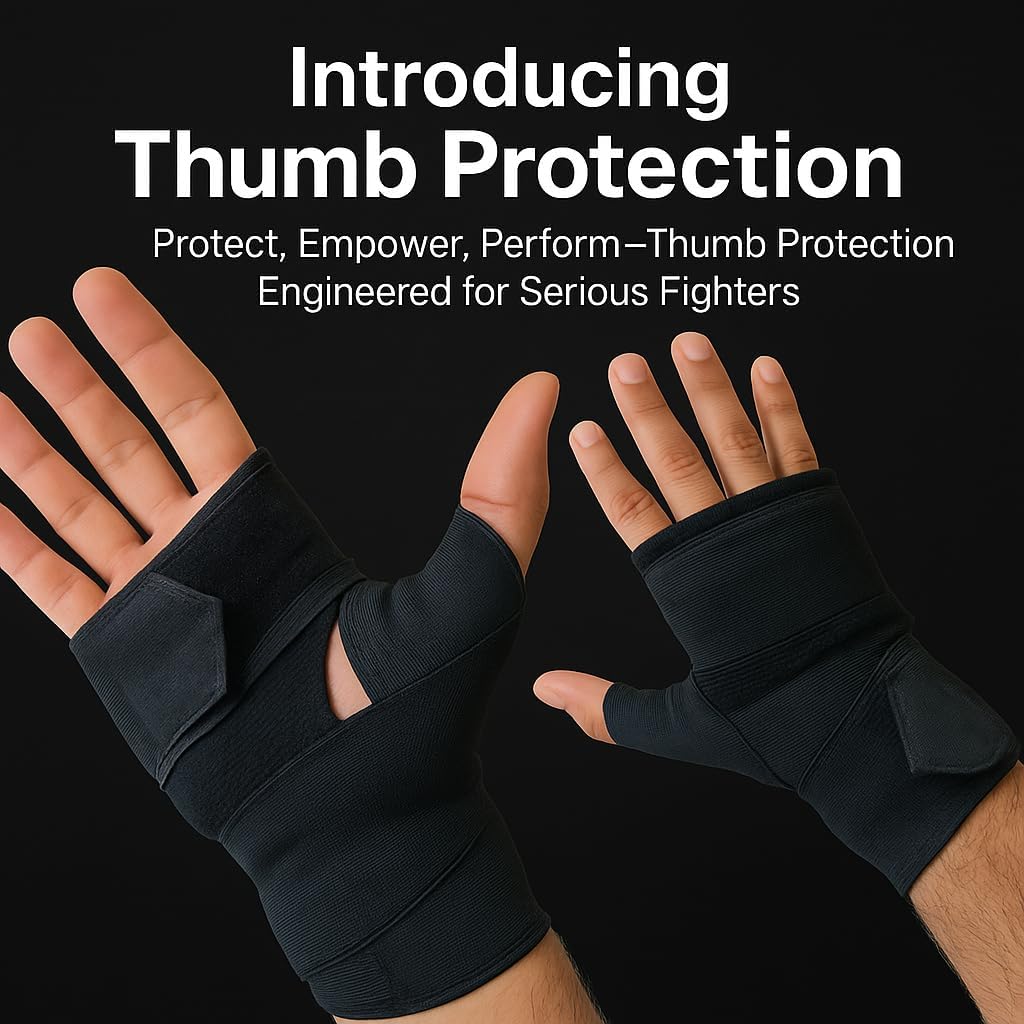 Quickrap Boxing Hand Wrap Gloves - Elastic Thumb Loop Protection for Knuckle, Wrist & Thumb Support | Training Gear for MMA, Muay Thai & Kickboxing