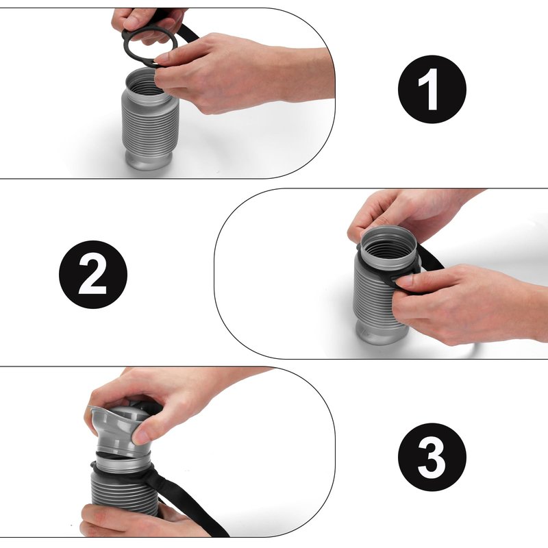 Portable Urinal for Men Women, Spill Proof Travel Emergency Urinal Bottle, Leak-Proof Collapsible Urinals, Personal Car Pee Bottle for Camping, Road Trips, Drivers, Seniors, Kids (‎Black Grey Handle)