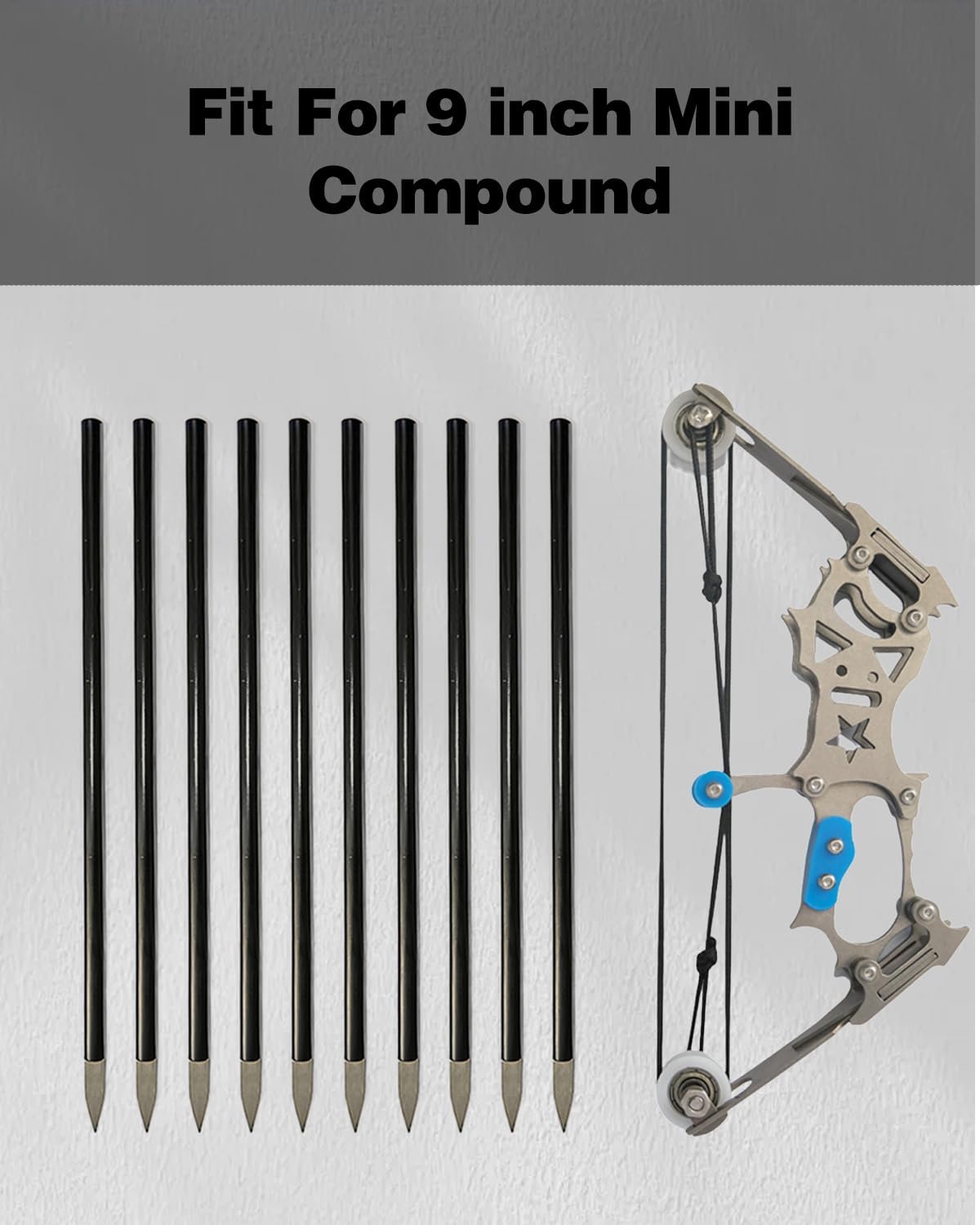 NOVASPARK Mini Bow Arrows - 20pcs 8.3-Inch with Upgraded Nock Groove & Metal Tips | Soft Foam Tips Included
