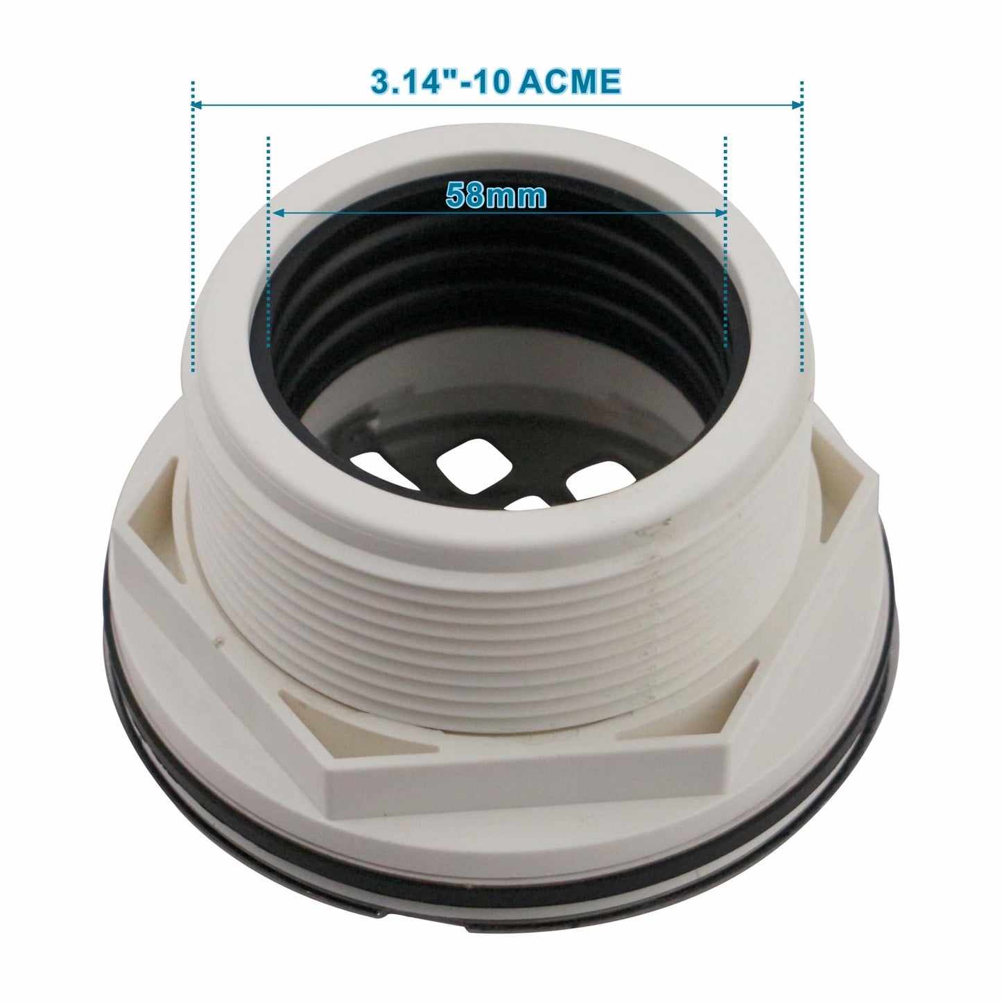 Brushed No Caulk Shower Drain, Welsan PVC Compression Shower Floor Drain with 4-1/4" Stainless Steel Round Grid Strainer Cover, Brushed Nickel