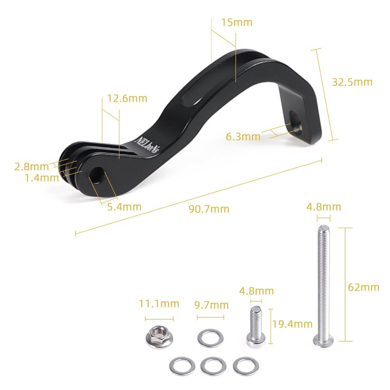 NELboNs Out-Front Bicycle Light Mount Bracket Compatible with Brom pton Folding Bikes Road Cycling Part Fork Mount for Bike Lights Holder