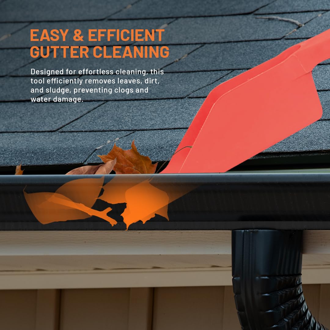 Gutter Scoop Cleaning Tools - Easy Removal of Leaves and Dirt - Durable Rain Gutter Cleaner Tool Shovel
