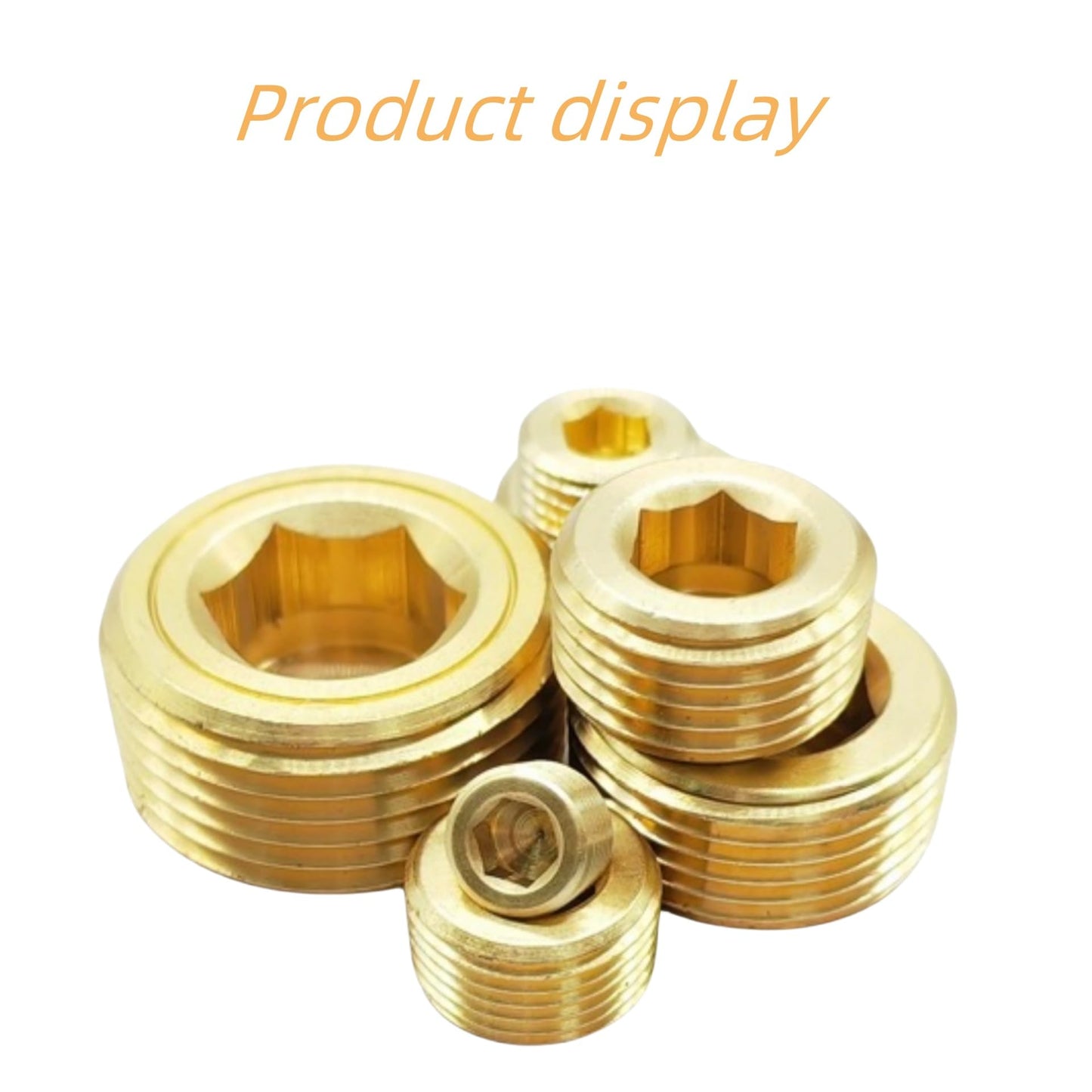 JSMOUID 20PCS 1/4" NPT Brass Male Pipe Plug Fitting Hex Counter Sunk Pipe Plug (1/4" NPT)