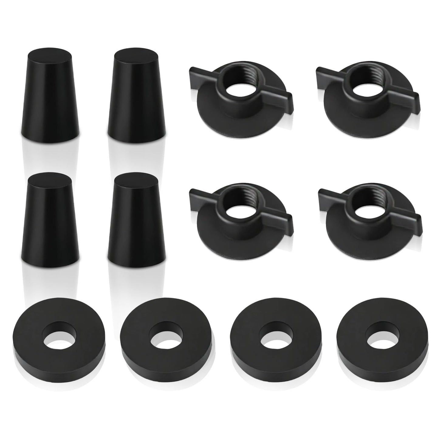 PIHIL Replacement Kit for Berkey Water Filter System Elements,Suited for Berkey Gravity Filter System and Black Activated Carbon Water Filters, 4 Washers, 4 Wing nuts and 4 Silicone Blocking Plugs