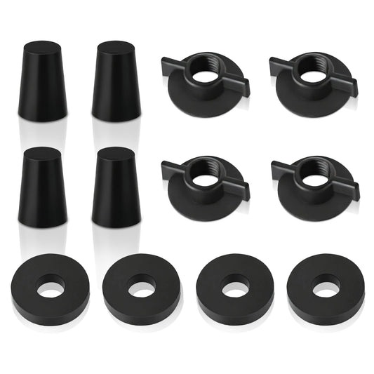 PIHIL Replacement Kit for Berkey Water Filter System Elements,Suited for Berkey Gravity Filter System and Black Activated Carbon Water Filters, 4 Washers, 4 Wing nuts and 4 Silicone Blocking Plugs