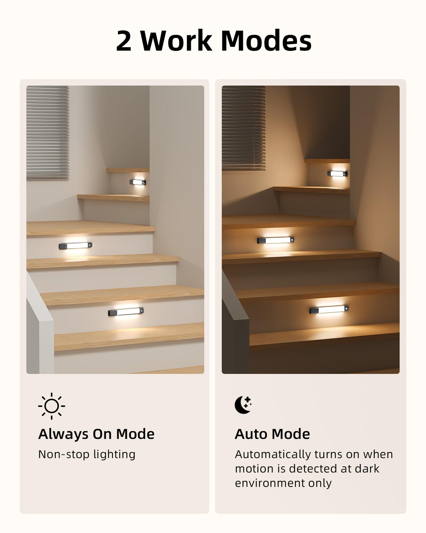 EZVALO Under Cabinet Lighting, Wireless Closet Lights, 50 LED Rechargeable Motion Sensor Light, Dimmable, 3 Color Temperatures, 11.8 in Counter Lights for Kitchen, Pantry, Wardrobe (3 Pcs, Black)