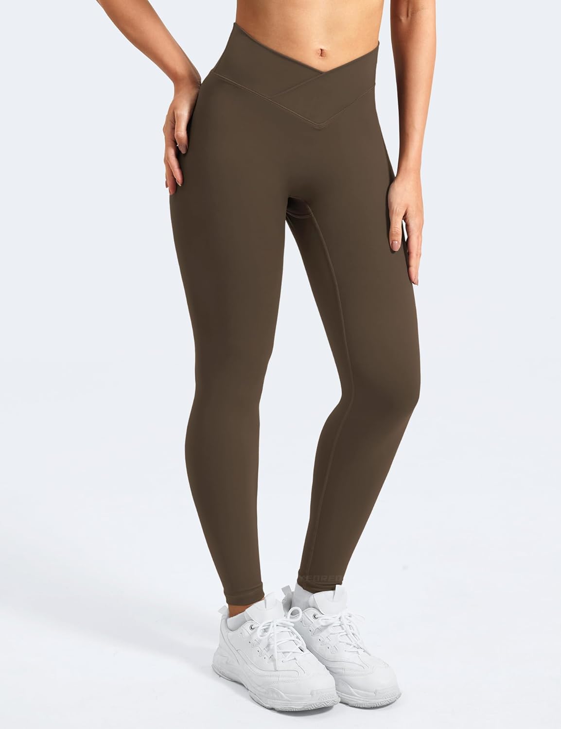 YEOREO High Waisted Yoga Leggings - Hidden Scrunch Design with Tummy Control | Compression Workout Pants