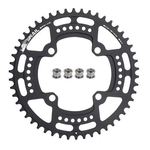 FOMTOR 104 BCD Chainring 50T 7-12 Speed Compatible CNC 7075 Aluminum Narrow Wide Tooth Round Chainrings for MTB/Road Bike Ebike Chainwheel Black
