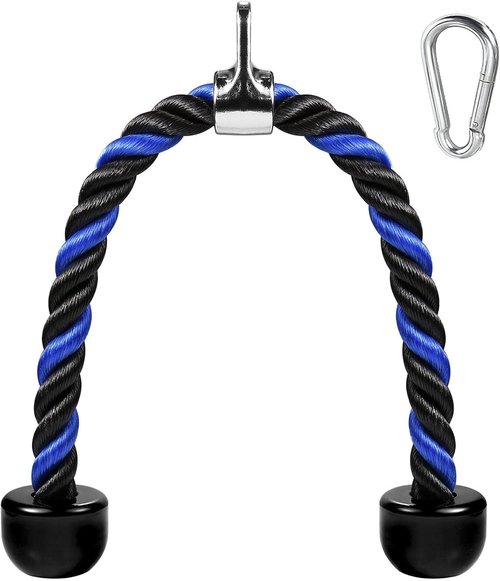 Deluxe Tricep Rope - Non-Slip Cable Attachment for Gym Workouts | 27 & 36 Inch Length