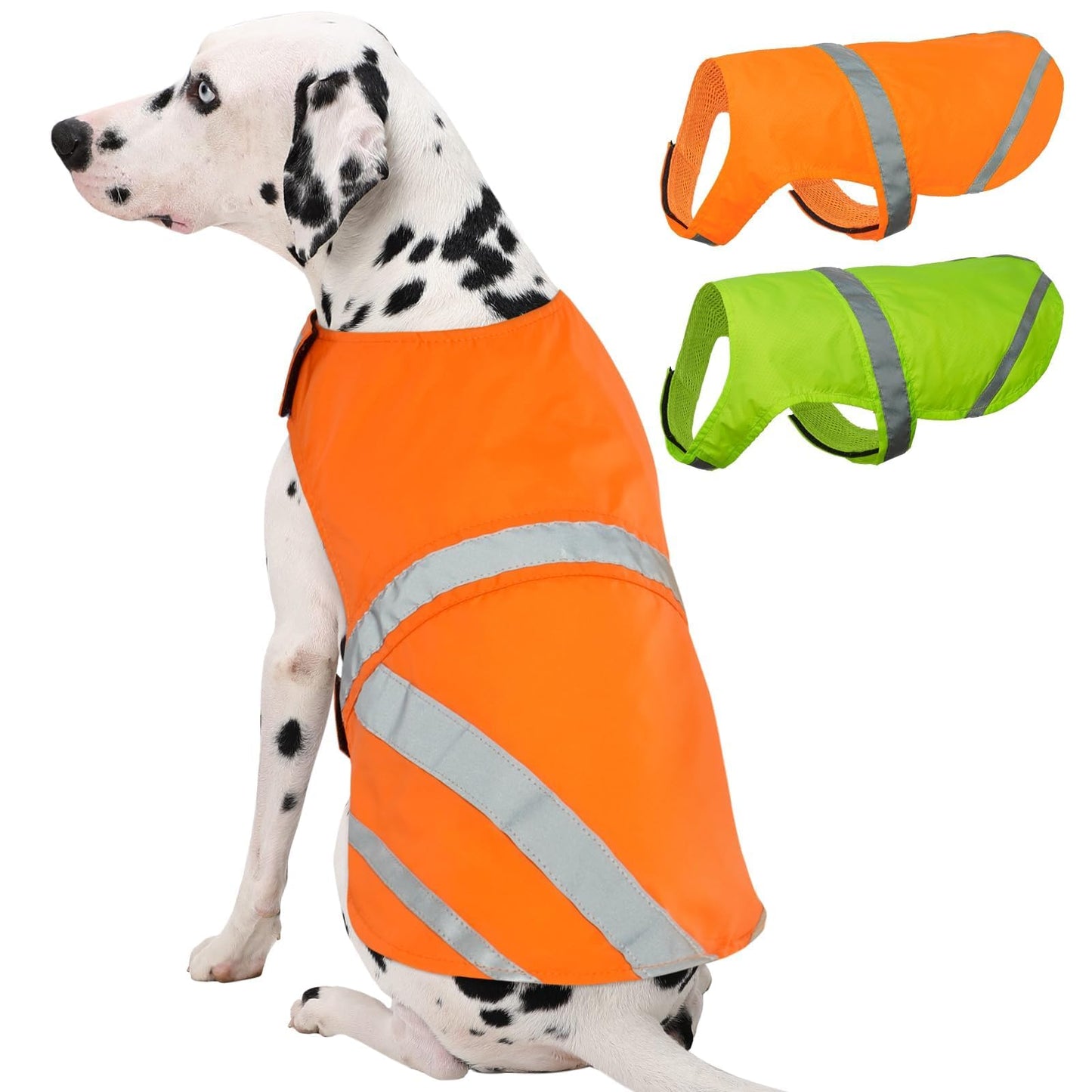 Kuoser Reflective Dog Vest, High Visibility Safety Vest for Medium to Large Dogs, Lightweight Pet Reflective Vests for Hunting Outdoor Activities Walking at Night, Blaze Orange XL