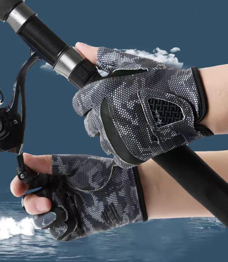 Breathable Workout Gloves for Weightlifting and Exercise - Black Camouflage, M