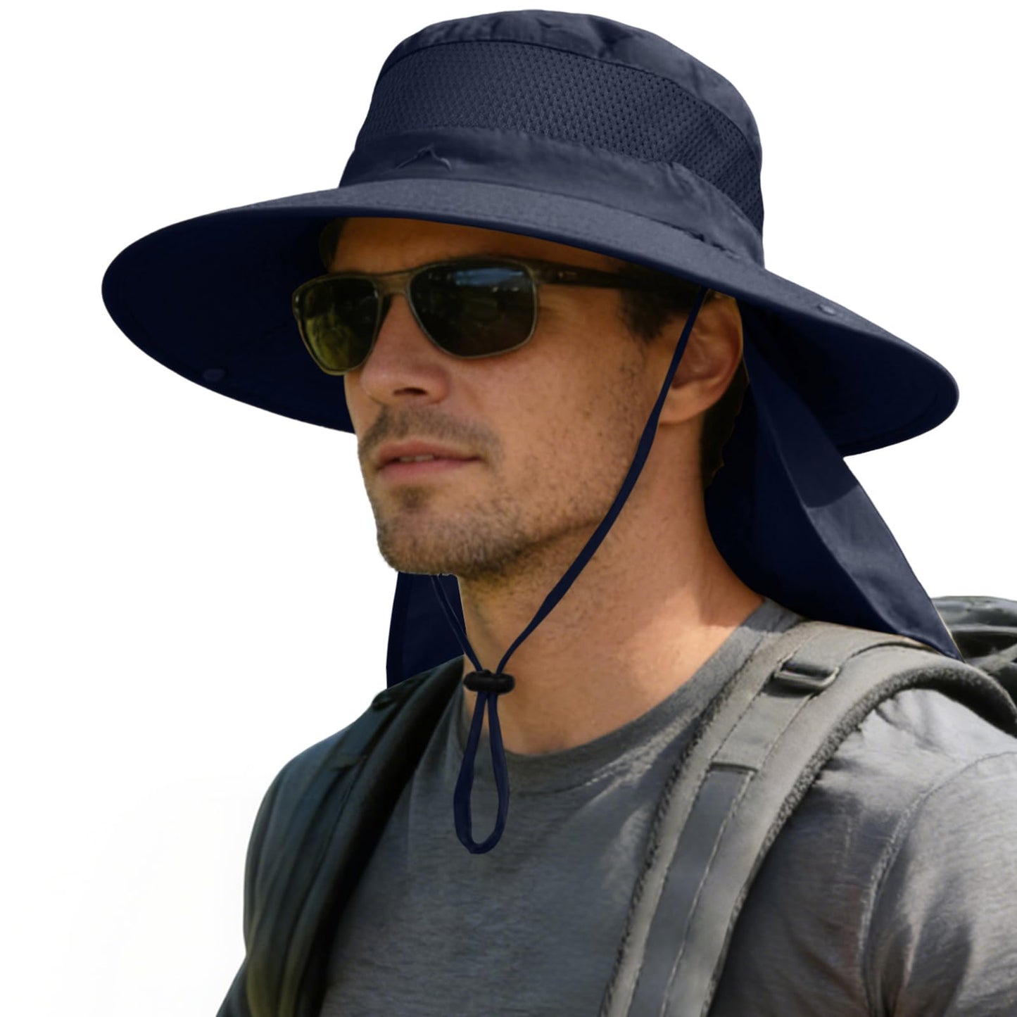 ZOORON Sun Hats for Men Women Fishing Hat with Neck Flap,UPF 50+ Sun Hat Waterproof Wide Brim Bucket Hats for Safari Hiking