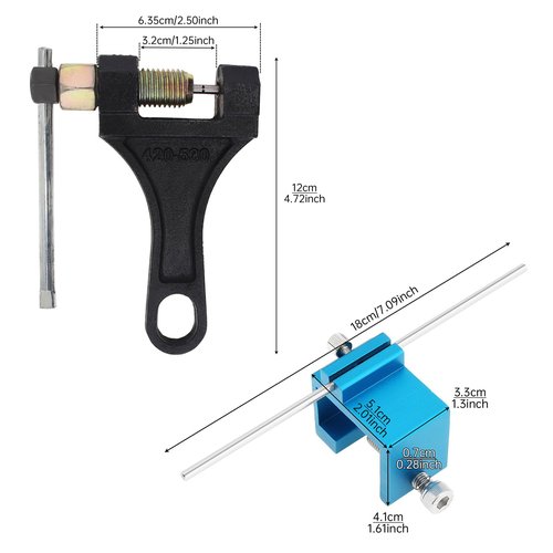 Windance Chain Link Breaker Chain Quick Adjusting Alignment Sprocket Accurate Positioning Tool CNC Aluminum Alloy Chain Repair Tool Kit for Motorcycle ATV Scooter Snowmobile Dirt Bike Bicycle
