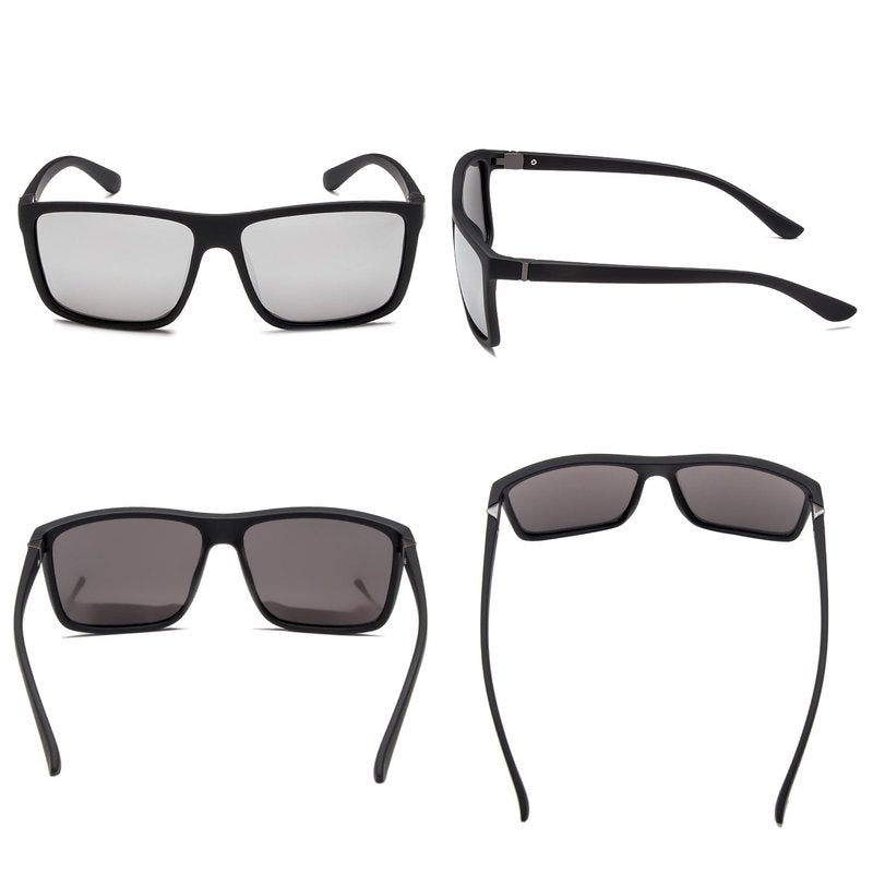 NIEEPA Square Polarized Sunglasses For Men Women Spring Hinge Design Lens For Driving Cycling Running Wayfarer Outdoor Shades