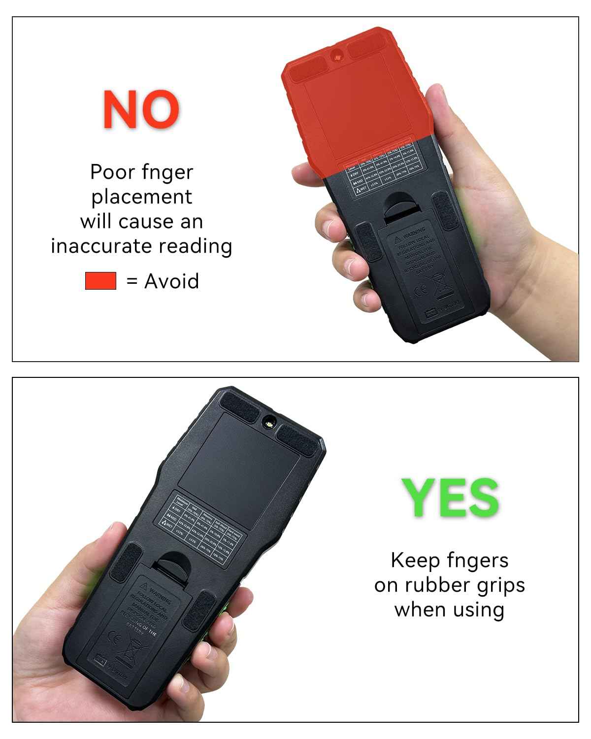 Pinless Moisture Meter for Walls, Wood, Drywall – Non-Invasive Moisture Detector with Deep Scan, Digital LCD Display – Wall Moisture Tester for Water Damage, Home Inspections, Renovation