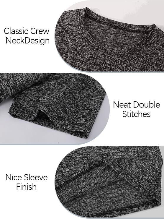 Quick Dry Sport T-Shirt for Girls & Teens - Gray, 9-10 Years