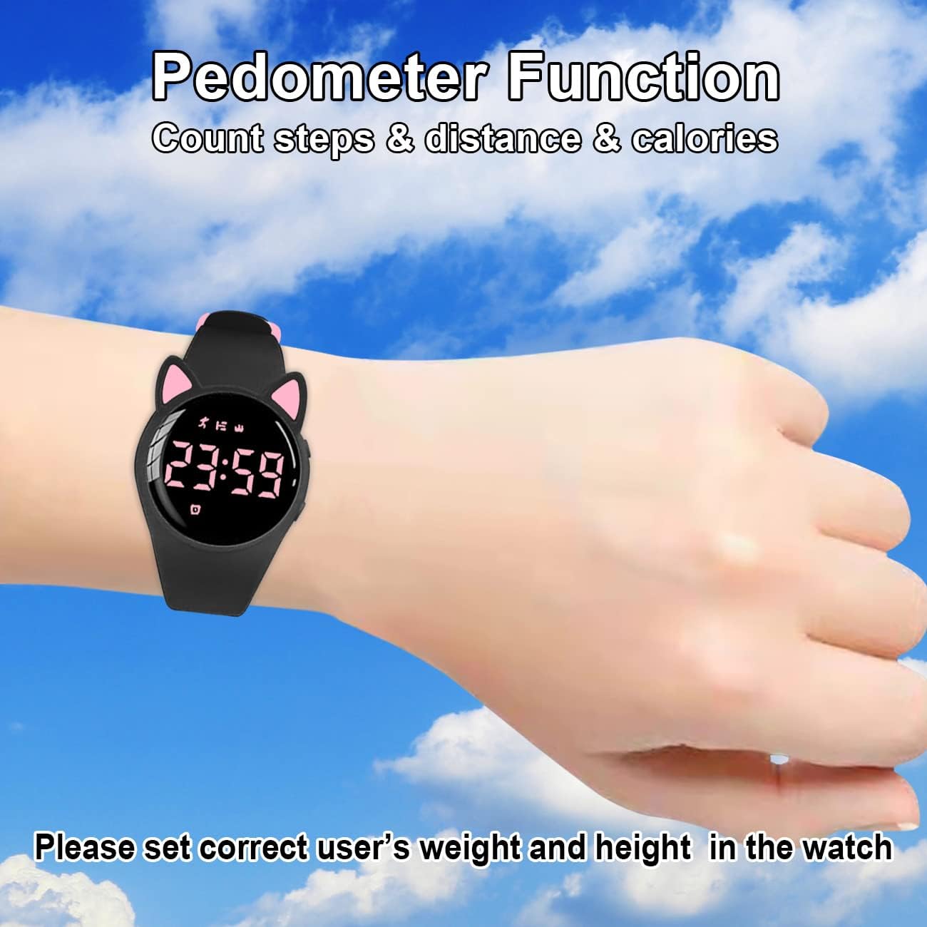 Skiennix Fitness Tracker Watch - IP68 Waterproof Pedometer with USB Charge for 20 Days | Ideal for Kids & Teens