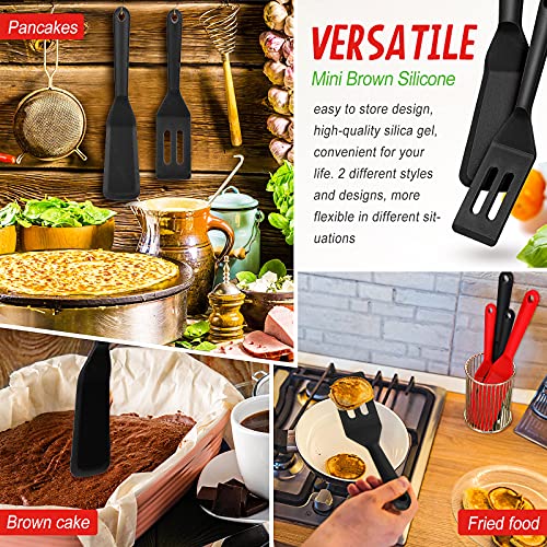 Mini Silicone Spatula Set - 2-Piece Nonstick Turner for Kitchen