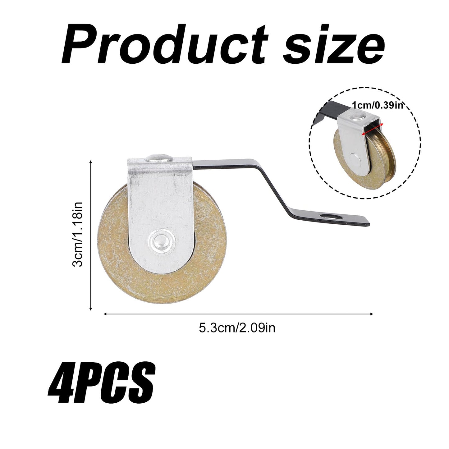 4 Pcs Sliding Screen Door Tension Springs for College Doors, 1 Inch Heavy Duty Screen Door Roller Replacement with Concave Steel Ball Bear Replaces B638 B687 B639 B756 Top and Bottom Wheels