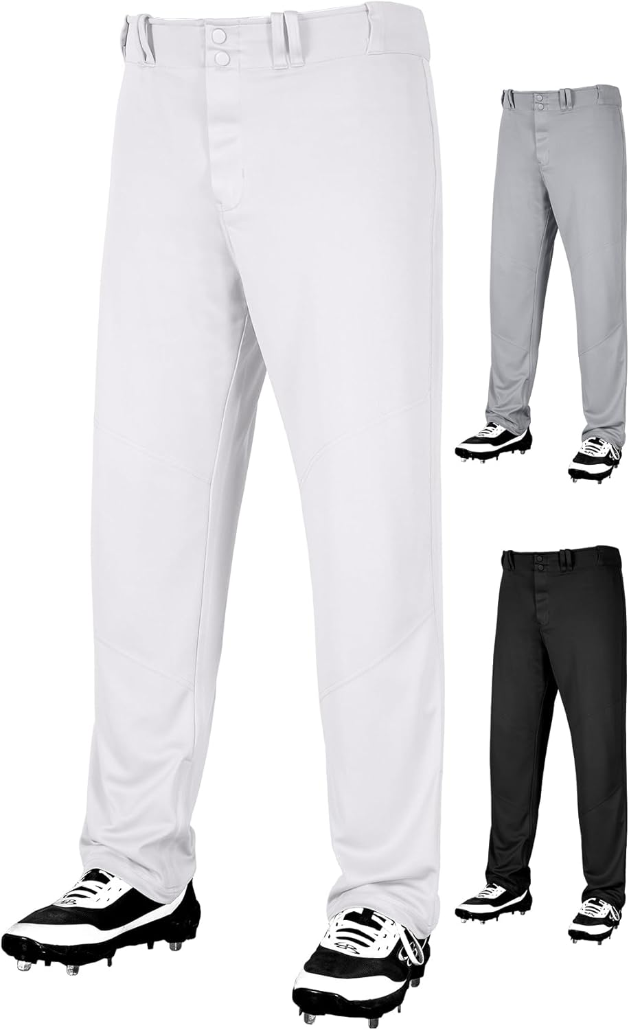 Skiennix Men's Baseball Pants - Full Length, Open Bottom, Adjustable Fit | Comfortable Loose Fit