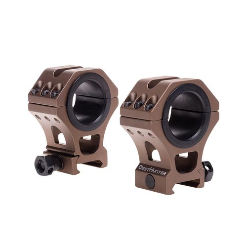 WestHunter Optics Precision 21 mm Picatinny Scope Rings, 1 Inch 30 mm 34 mm Tactical Scope Mount | Brown