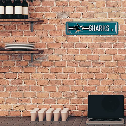 San Jose Sharks NHL Metal Street Sign - 4x15 Durable Aluminum