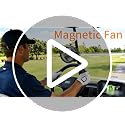 SOQSYS 12000mAh Rechargeable Magnetic Golf Cart Fan Black 1-Pack