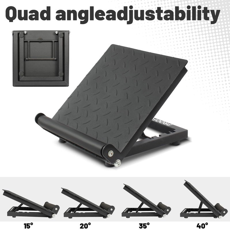 PROOFGOLD 600LBS Adjustable Slant Board - Heavy Duty Steel Calf Stretcher Balance Board for Leg Exercise - Portable Incline Wedge for Home & Commercial Gym