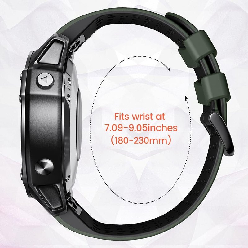 NotoCity for Fenix 5X Fenix 7X Sport Silicone Watch Band 26mm Replacement Strap for Fenix 6X/ 6X Pro/ 5X Plus/Tactix 7 Pro/Enduro 2/ Fenix 3/ Descent Mk2 (Camo white)