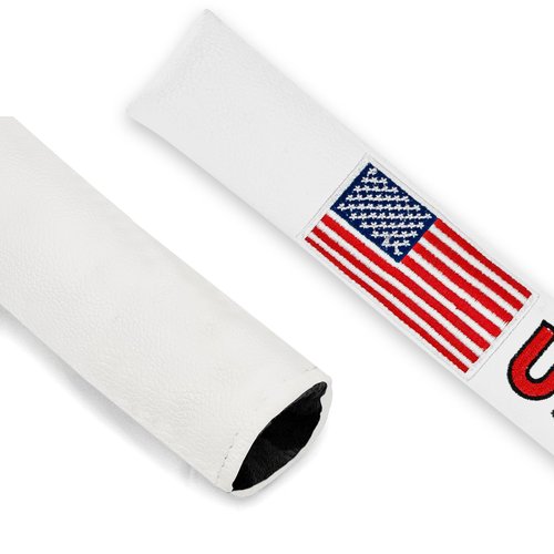 Golf Alignment Stick Cover Premium Leather Perfect Cover for Alignment Sticks Classic USA Design Alignment Sticks Holder Golf Club Protector Holds 2 Sticks.