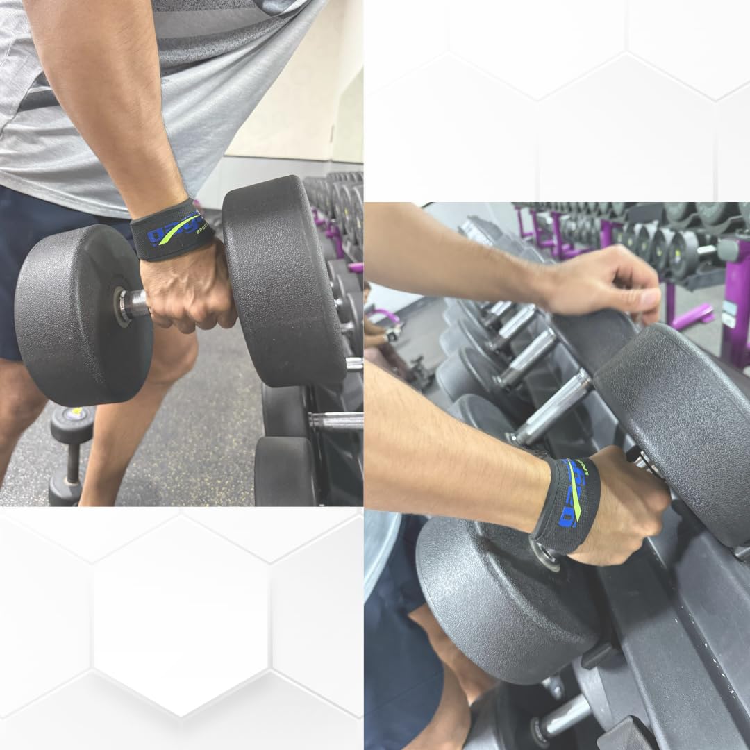 Gagasport Wrist Straps for Weightlifting – Cotton Gym Straps for Strength Training, Powerlifting, Deadlifts & Workout – Lifting Straps for Men & Women (Black)