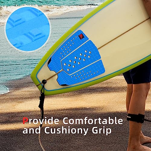 Abahub 9-Piece Surf Traction Pad with Tail Kicker - EVA Grip for Surfboards