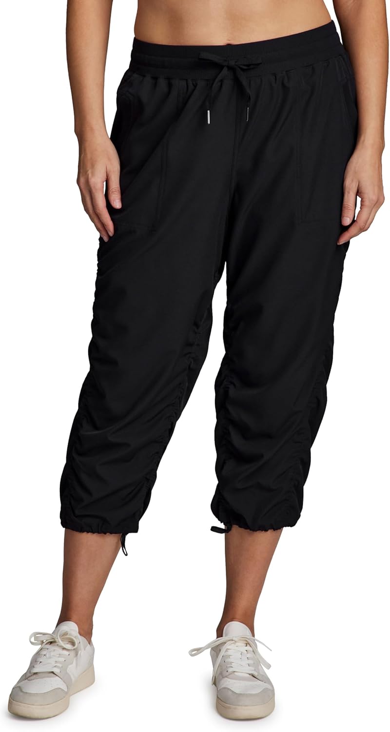 RBX Active Plus Size Capri Pants - Lightweight Woven Design for Comfortable Fit | Stylish Body Skimming