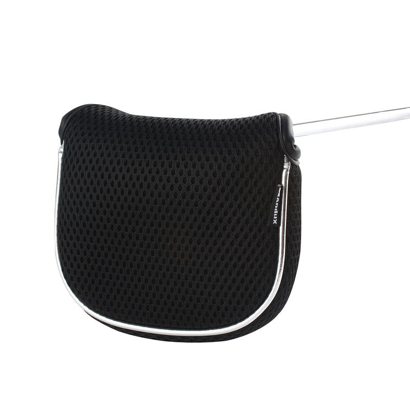 Andux Mesh Heel-Shafted Mallet Putter Cover Golf Putter Head Covers Black, Square MT/TG14