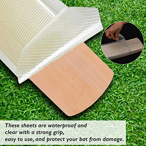 Transparent Cricket Bat Anti-Scuff Protection Sheets - 2 Pack