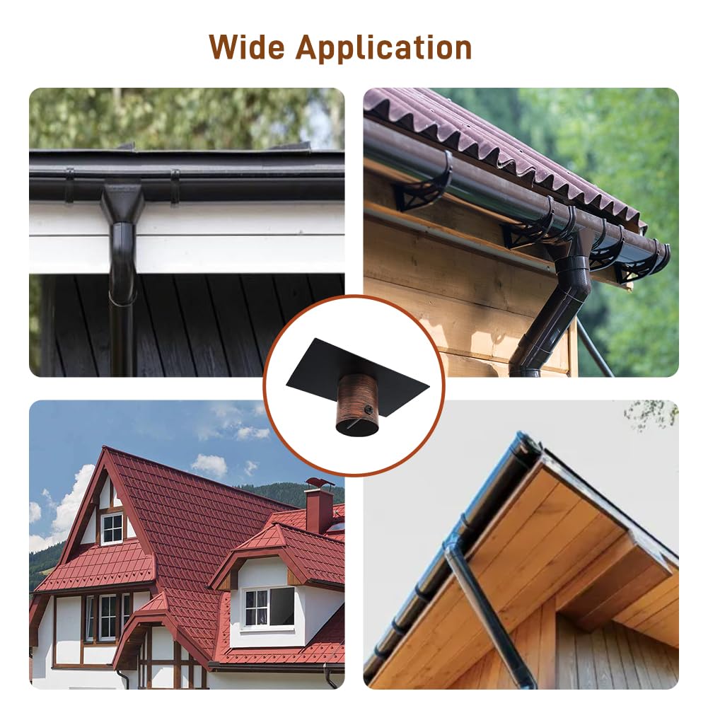 dreamysoul Rain Chain Gutter Adapter, Metal Rain Catcher Chain Adapter for Rain Chain Installation, Standard