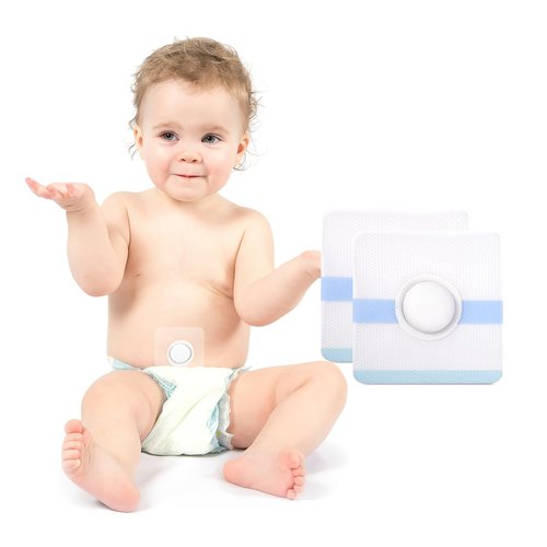 GRLEAYIE Baby Belly Navel Patches(20 Pieces), Hernia Patch,Belly Button Shaper with Waterproof Cotton Pads,Umbilical Hernia Belt Baby,Button wrap 8×8cm