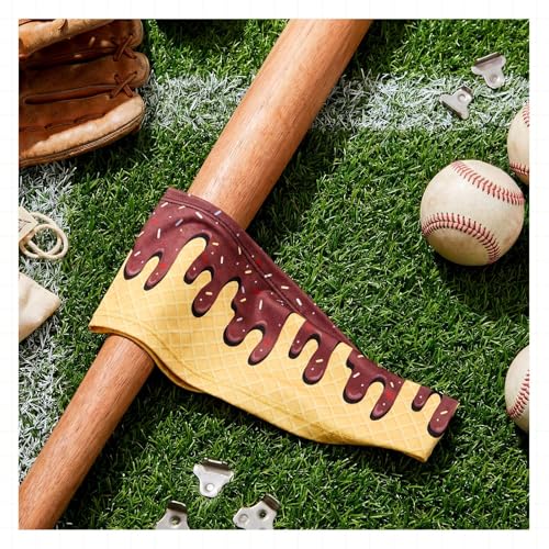 Athletic Sweatband - Ice Cream Drip Baseball Hairband - Brown