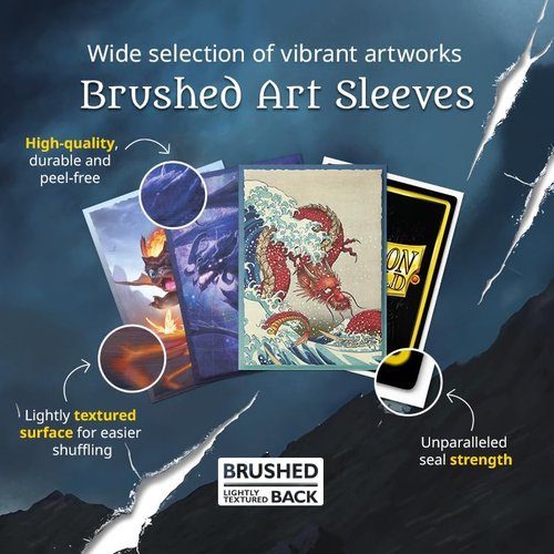 Dragon Shield | Brushed Art Sleeves | Cinderfin | 100 Count - Durable & Smooth TCG Sleeves for Pokémon, Flesh & Blood, One Piece & Magic the Gathering
