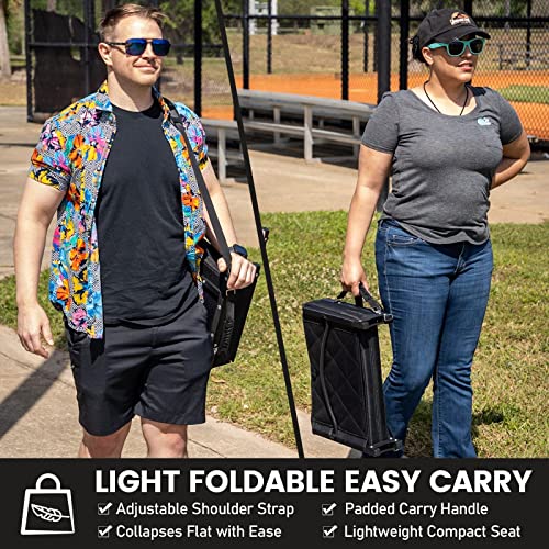 Portable Stadium Seat with Back Support & Cushion, Lightweight Bleacher Chair