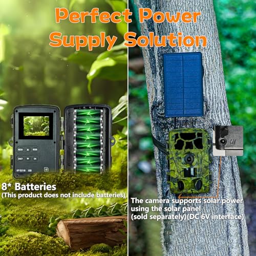 LANTOOCAM 5K Trail Camera with 60MP Photos, 64GB SD Card & WiFi