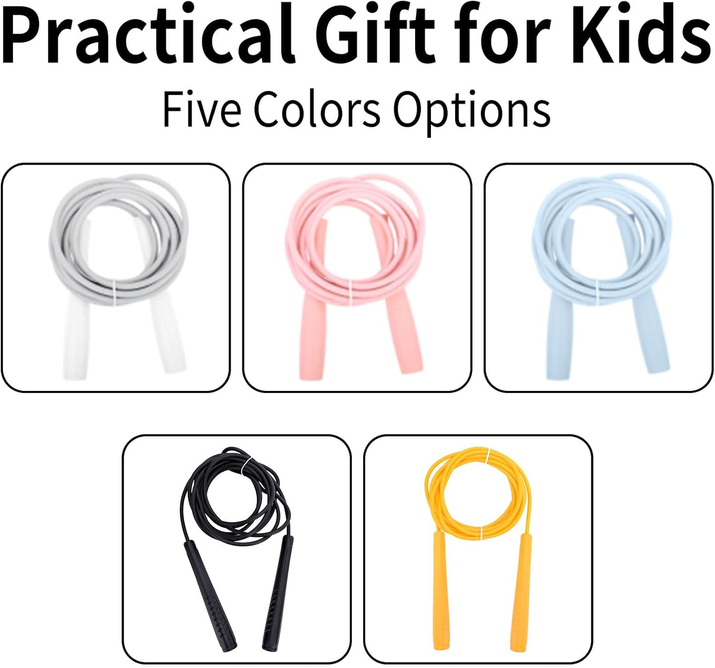 Skiennix Adjustable Kids Jump Rope - Durable ABS Handles & PVC Rope for Toddlers | Perfect for Students