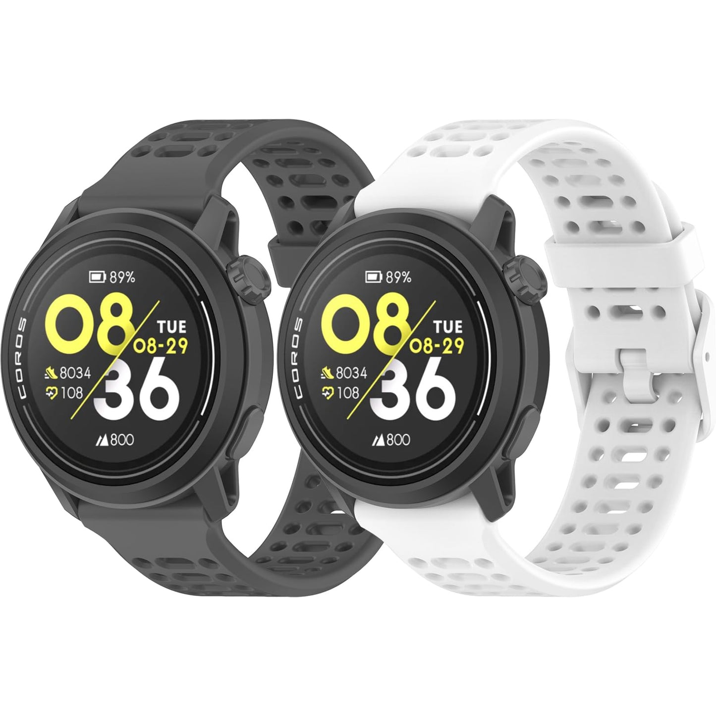 Harikiri 20mm Sport Silicone Bands Compatible with COROS PACE 2/COROS APEX 2/COROS APEX 42mm for Men and Women
