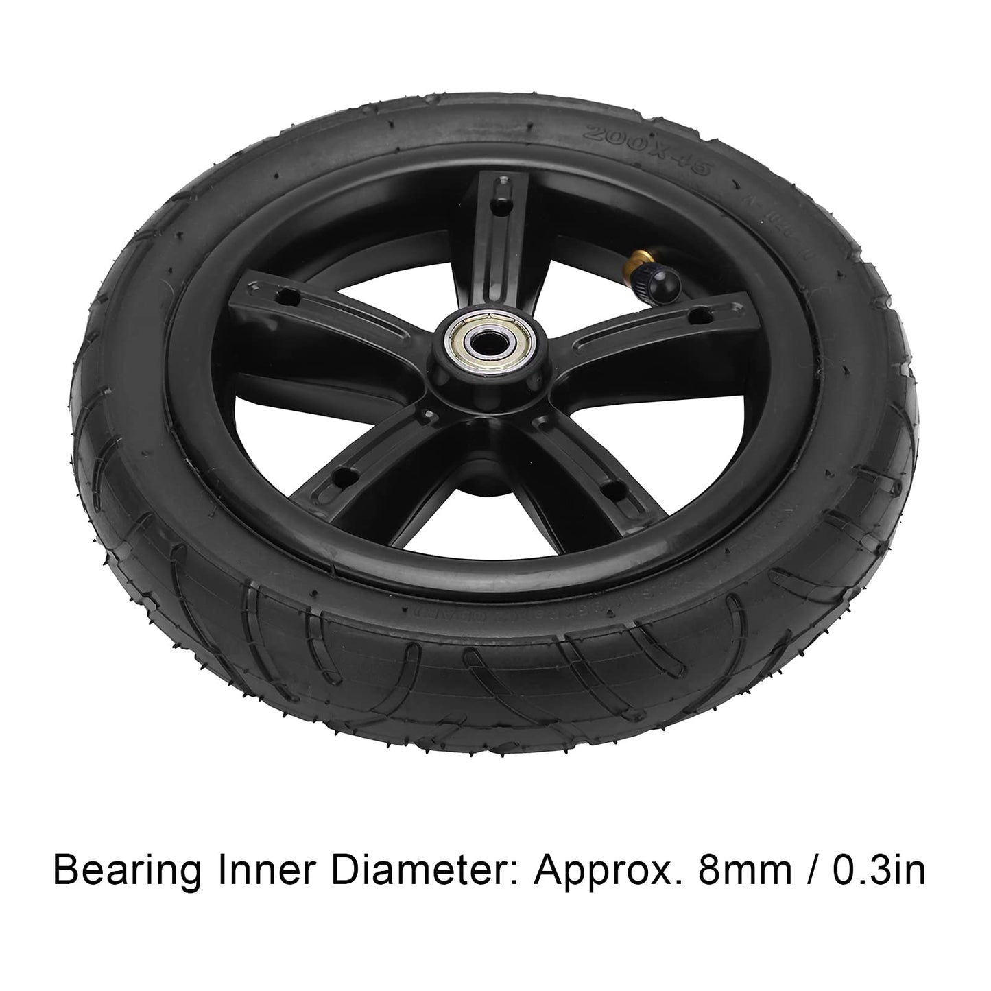 EIMSOAH 8 Inch Electric Scooter Wheel, 200x45 Pneumatic Wheel with Inner Tube, for Electric Scooter with Hub and Bearings