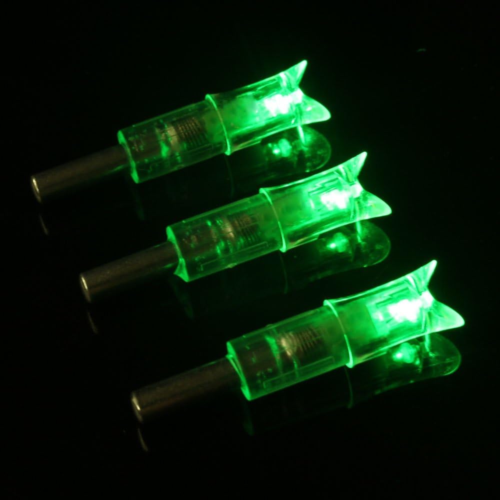 Skiennix Lighted Nocks for Crossbow - 6PCS LED Arrow Nocks with .300/7.62mm Inside Diameter