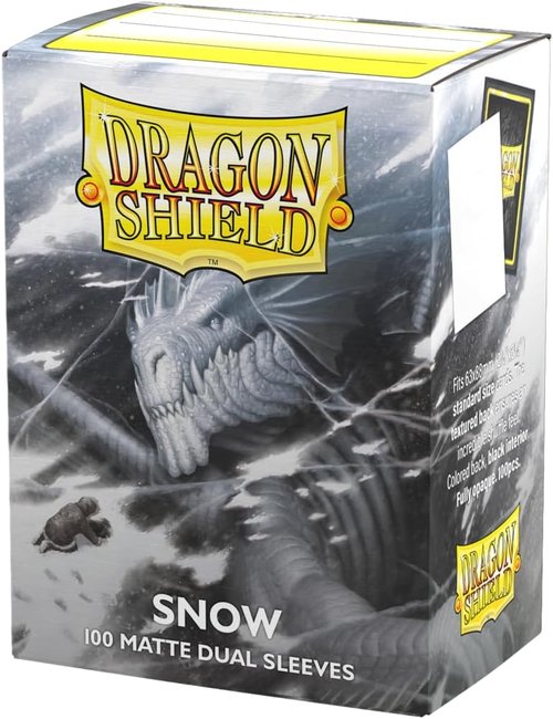 Dragon Shield | Matte Dual Standard Size Card Sleeves - 100 CT Premium TCG Protection | Snow Color