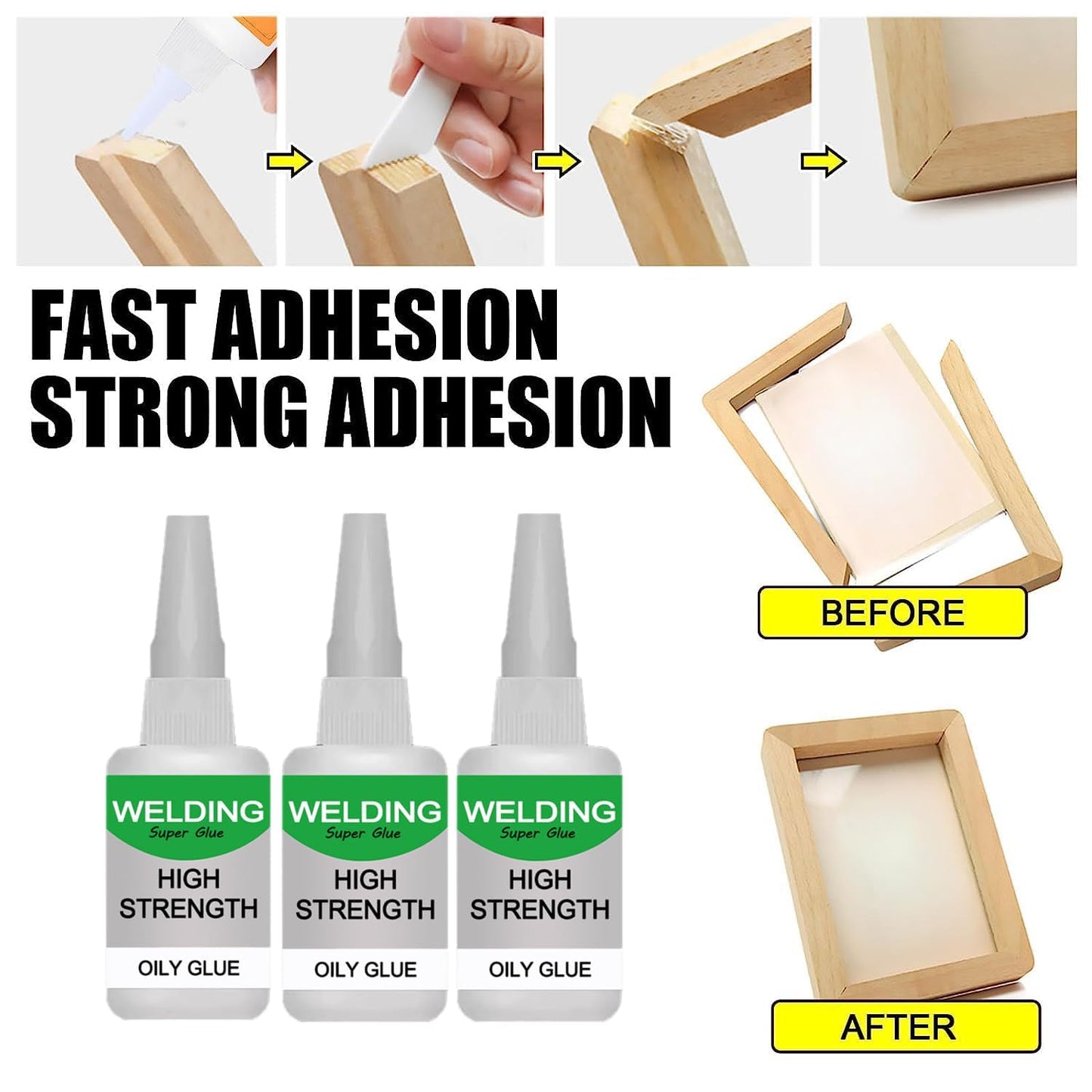 100ML Wood & Parquet Adhesive, Welding High-Strength Oily Glue, Universal Super Glue Gel, Instant Bonding, Instant Bonding, Waterproof Leak Sealing Materials,Lnvisible Waterproof Adhesive